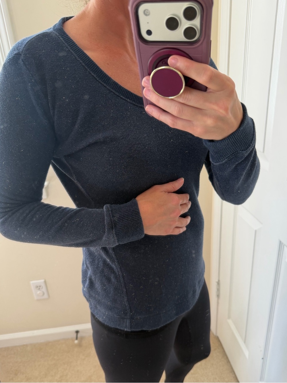 GAP Blue & Metallic Gold Dressy Sweatshirt